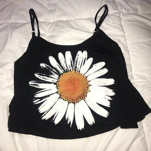 Full Tilt Daisy Flower Crop Tank Top